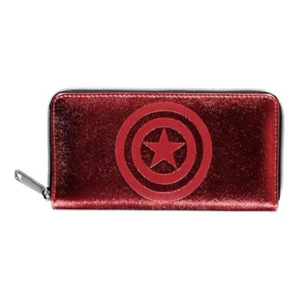 Marvel Comics Captain America Shield Logo Geldbörse mit Reißverschluss - GW043137MVL - Bild 1 von 2