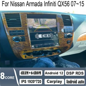 12.1" Android Navigation Car Gps Tesla Style For Nissan Armada Infiniti Qx56 - Picture 1 of 22