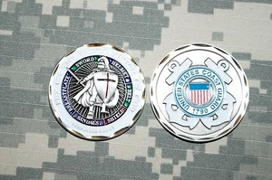 Challenge Coin NEW US Coast 1790 Breast Plate Sword, Helmet, Belt, - New Listing - Picture 1 of 1