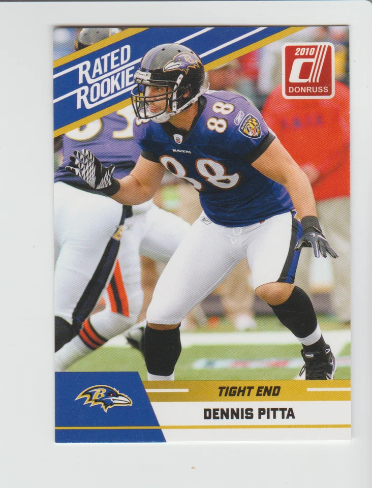 2010 Donruss #28 Dennis Pitta rookie card, BYU Cougars All-American - Image 1 of 1