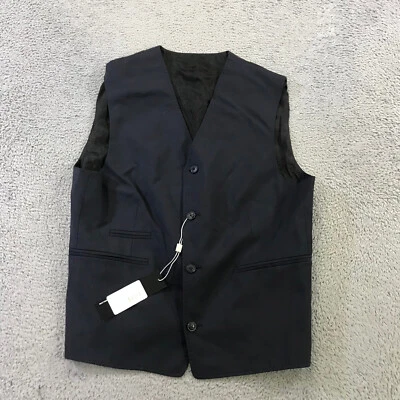 J Lindeberg Vest Mens 46 Swinton Dressed Wool Slim Cut Gray Waistcoat Jacket - Image 1 of 4