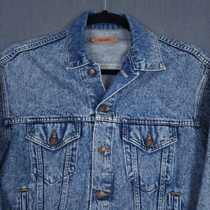 Vintage Levis Denim Trucker Jacke Herren Medium Acid Wash Type III 70507-4813 Jeans - Bild 1 von 9