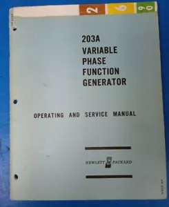 HP 203A Variable Phase Function Generator Operating & Service Manual 1964 - Picture 1 of 6