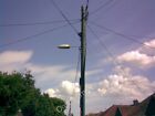 Photo 6x4 Telegraph pole-mounted streetlight on Quex View Road Brooks End c2008