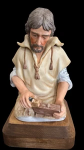 Vintage 8” Frances Hook The Carpenter 1985 Roman Inc Jesus Christ Figurine - Picture 1 of 14