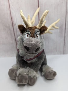 Disney Frozen Sven Reindeer Plush Gray Stuffed Animal Stitched Eyes Harness 12" - Picture 1 of 7