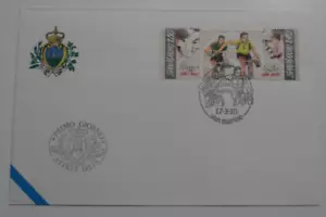 STAMPMART : SAN MARINO 2010 COPPI BARTALI CYCLING SE-TENANT FIRST DAY COVER - Picture 1 of 2