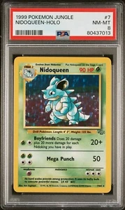 Juego de cartas coleccionables Pokémon Jungle vintage PSA 8 grados Nidoqueen Holo #7 - 1999 - Imagen 1 de 2