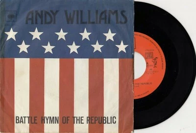 ANDY WILLIAMS BATTLE HYMN OF THE REPUBLIC 1972 RECORD YUGOSLAVIA 7" PS - Image 1 of 2