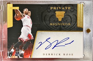 2011-12 Gold Standard Derrick Rose Private Signings On Card Auto Super Rare SSP