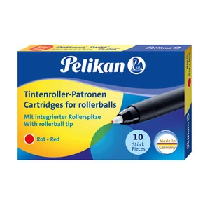 10 Pelikan Tintenroller-Patronen KM/5 Pelikano oder Twist Tintenroller / rot - Bild 1 von 1