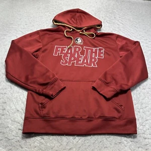 Majestic Florida State Seminoles Fleece Hoodie Sweatshirt Red Mens Size Small S - Picture 1 of 12