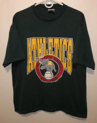 Vintage Oakland Athletics T-Shirt Adult Size XL MLB Single-Stitch USA Made 1990 Cover