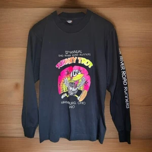 Vintage 1990 Turkey Trot Ohio Road Runners long sleeve tee USA 90’s Graphic - Picture 1 of 5