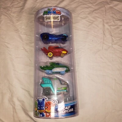 PJ Masks Die-Cast Coche Vehículo Metálico Metal Paquete 4 Set Pequeña Escala Foto 1 de 4