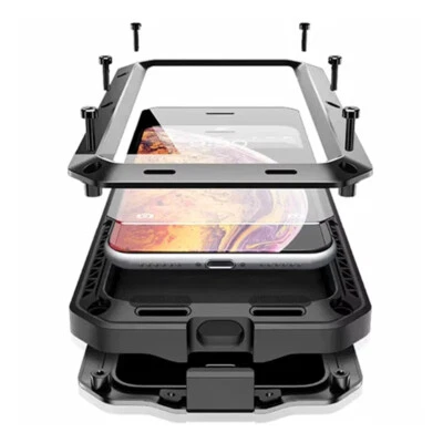 Capa de vidro gorila alumínio à prova de choque para iPhone 13 Mini 14 Pro Max 12 Xs 7 8+ - Imagem 1 de 4