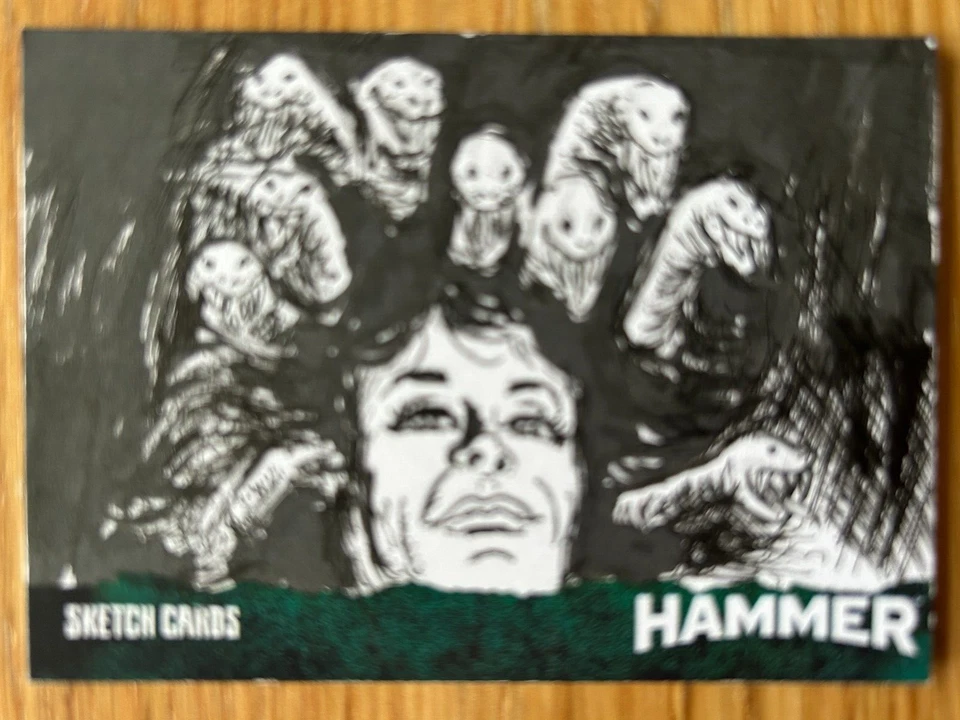 HAMMER SERIES 2 - SEVENTIES SHOCKERS: SKETCH CARD: BY MATTHEW PARMENTER - Image 1 of 1