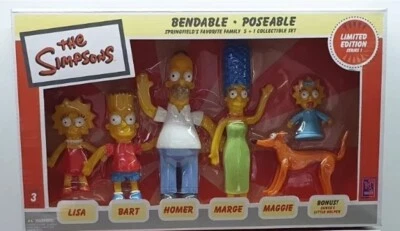 Juego de figuras flexibles de Los Simpson 2002 nuevo en caja Springfield's Favourite Family edición limitada x1 Foto 1 de 4