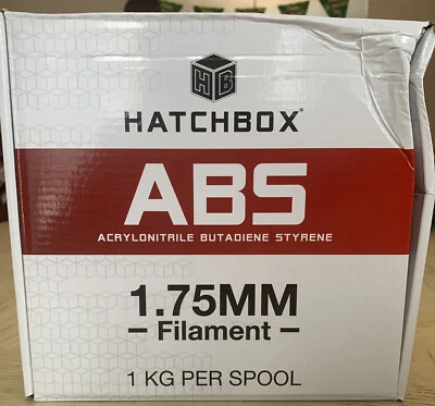 Hatchbox, 3D Printer Filament ABS 1.75mm True White 1KG - Image 1 of 4