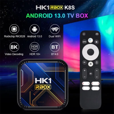 Android 13.0 TV Box Media Player 5G WIFI Quad Core 8K 4G+ 64G Smart TV Box - Image 1 of 4