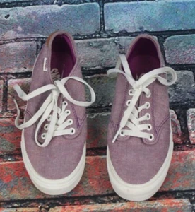 Vans X Authentic Low Washed Canvas Faded Red Womens Size 7.5 - Picture 1 of 2