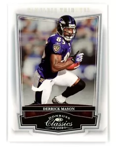 2008 Donruss Classics Timeless Tributes Silver Derrick Mason /100 - Bild 1 von 2
