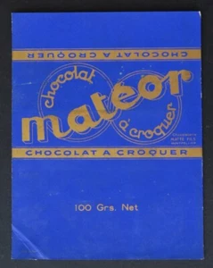 TABLETA CHOCOLATE MATEOR MONTPELLIER masticable etiqueta chocolate francés - Imagen 1 de 1
