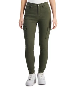 Celebrity Pink DUSTY OLIVE Women's Juniors' High-Rise Cargo Jeans, US 9/29 - Picture 1 of 1