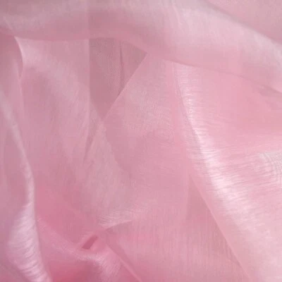 Wholesale 100 Meter £1.60 Mtr BABY PINK Plain Organza Fabric 150CM Wedding Venue - Image 1 of 2