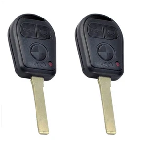2Pcs 3 Buttons Key Fob Shell Case For BMW BMW E31 E32 E34 E36 E38 E39 E46 Z3 - Picture 1 of 5