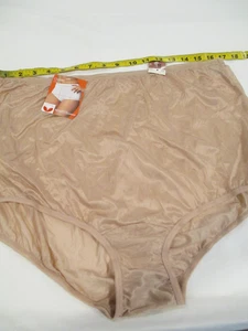 "NWT" VASSARETTE / MEXICO 🌸SIZE 10==BEIGE / NYLON / BRIEF PANTIES - Picture 1 of 8