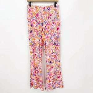 Pantalone svasato floreale H&M S rosa retrò primavera estate boho dopamina girlycore - Foto 1 di 11
