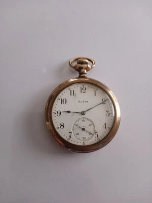 Elgin Pocket Watch Gold Filled Case Grade 303 Model 3 Sz 12s For Parts Or Repair - Image 1 of 4