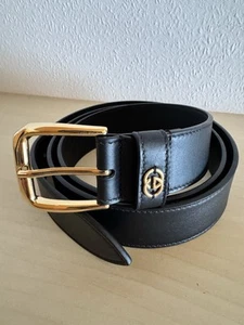 Gucci Herren Gürtel Schwarz mit Goldener Schnalle– Gr. 110 - Bild 1 von 4
