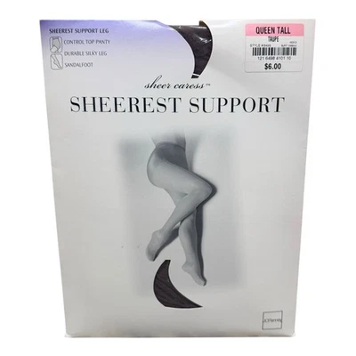 Pantimedias JCPENNEY Soporte Transparente Control Pierna Top Taupe Queen Sandalia Alta Foto 1 de 2