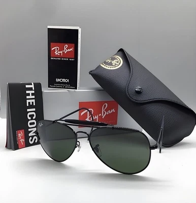 HOT GREEN RB3030 RAY-BAN OUTDOORSMAN SUNGLASSES KT-9542 - Image 1 of 4