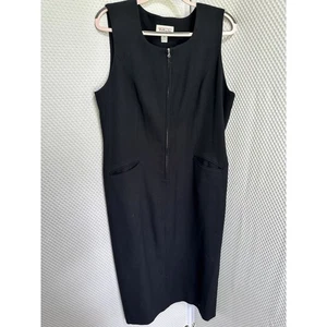 Vestido Talbots Vintage Mujer Lana Midi Preppy Ropa Profesional Oscuro Academia Negro 16 - Imagen 1 de 9