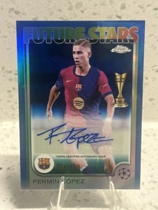 2024-25 Topps Chrome UEFA Club FERMIN LOPEZ Future Stars Auto Blue /150 SS - Picture 1 of 2