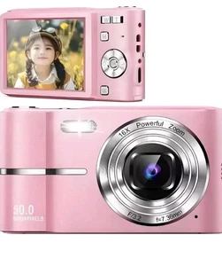 Cámara Digital, Cámaras Digitales Compactas FHD 1080P 50MP, LCD Recargable de 2.4"" - Imagen 1 de 8