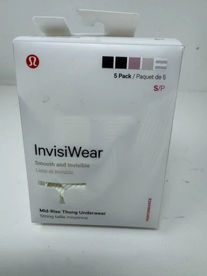 Nuevo en caja Tanga de tiro medio Lululemon InvisiWear talla mediana paquete de 5 BPLJ multicolor Foto 1 de 4