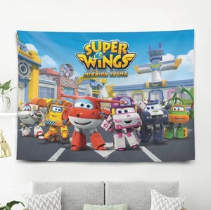 Super Wings Tapestry Wall Decorations Wall Hanging for Bedroom Birthday Gift - Picture 1 of 12