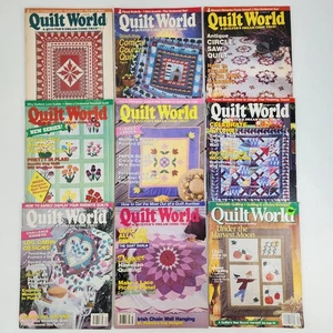 Lot of 9 Vtg 1990s Quilt World Magazines Sewing Quilting Patterns & Projects - Imagen 1 de 10