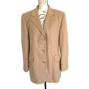 Chaqueta Blazer Brooks Brothers De Colección Para Mujer 100% Cabello Camel 14 Tostado Preppy Dinero Antiguo - Imagen 1 de 15