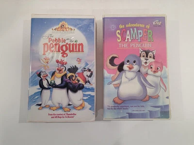 The Pebble and the Penguin 1995 & Scamper The Penguin 1989 ~ VHS Clamshell Cases - Image 1 of 4