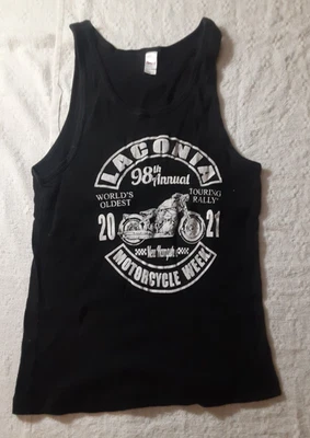 ROYAL APPAREL Laconia Motorcycle Week 2021 Tank Top Black Sleeveless Sz M USA - Image 1 of 4