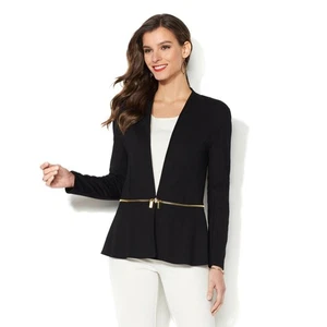 IMAN Global Chic Slip Into Slim Perfect Ponte Blazer 518481-J - Picture 1 of 10