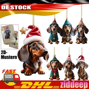 7stk Dackel Anhänger Schmecken Weihnachtsdeko Weihnachten Hunde Hänge·Ornamentes - Bild 1 von 22
