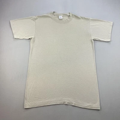 Camiseta Vintage Beige Para Hombre Grande Duke Atlética En Blanco Puntada Única Hecha en EE. UU. 90s Foto 1 de 4