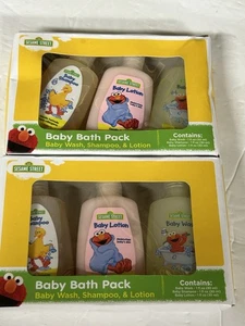 Sesamstraße Baby Badepaket Set Shampoo Lotion Pflege Reiseflaschen Säuglinge - Bild 1 von 3