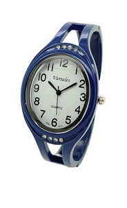 Varsales Ladies Oval Elegant Metal Bangle Cuff Fashion Quartz Watch Easy Reader - Picture 1 of 13